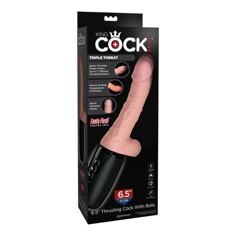 Pipedream King Cock Plus Thruster Cock with Balls 6.5 Inch Flesh