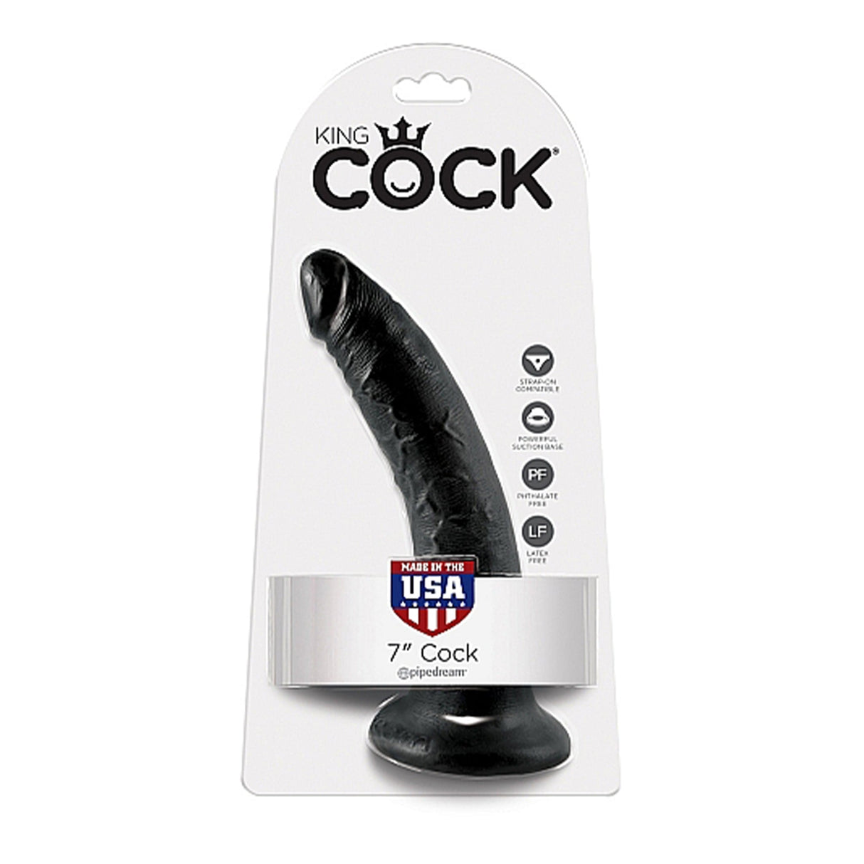 Pipedream King Cock 7 Inch Cock Black