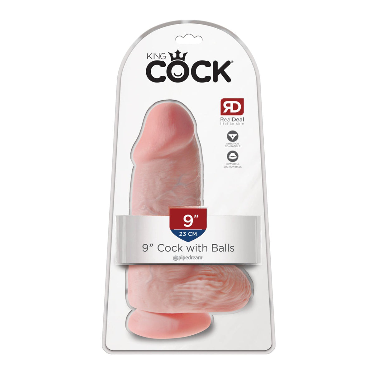 Pipedream King Cock Chubby 9 Inch Dildo with Balls Flesh