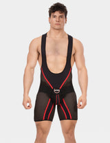 Barcode Berlin Chaps Singlet Krish Black Red