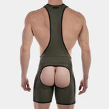Barcode Berlin Backless Singlet Versos Army Black