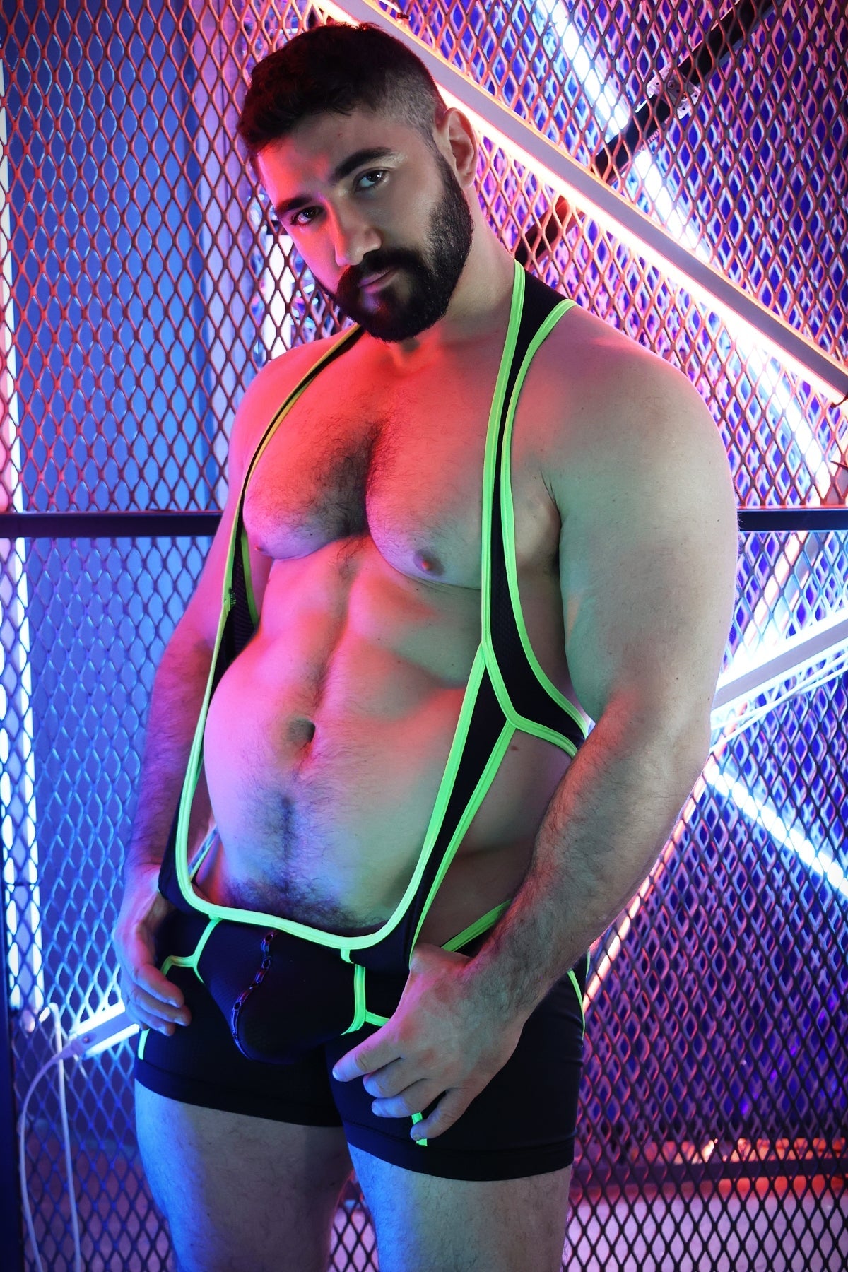 Breedwell After Dark Singlet Neon Green