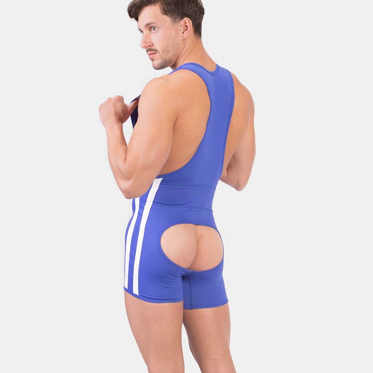 Barcode Berlin Backless Singlet Dastin Royal White