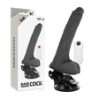 Basecock Realistic Vibrating Dildo with Remote Control 7.5 Inch Black