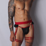 Gigo Romantic Garter Jockstrap Black