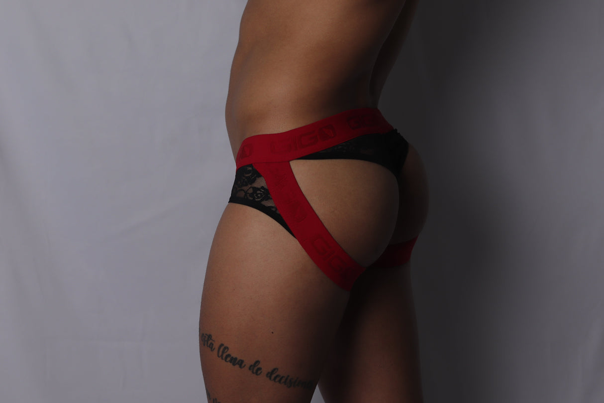 Gigo Romantic Jock Thong Black