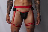 Gigo Romantic Garter Jockstrap Black