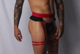 Gigo Romantic Garter Jockstrap Black