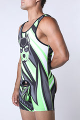 Cellblock 13 Kennel Club Lightning Pup Singlet Jock Lime