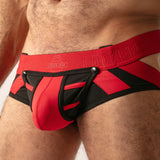 Locker Gear Open Access Jock Brief Red