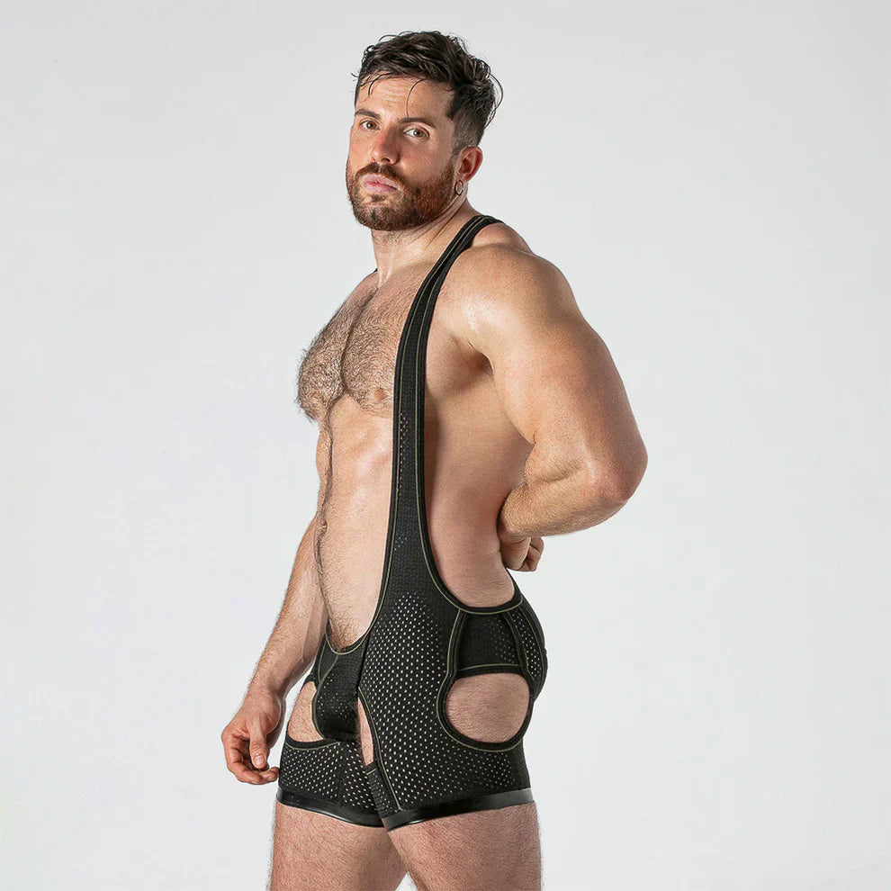 Locker Gear Zip Singlet Khaki