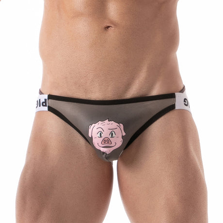 Leader ID Party Jockstrap Pig Brown