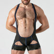 Locker Gear Zip Singlet Blue