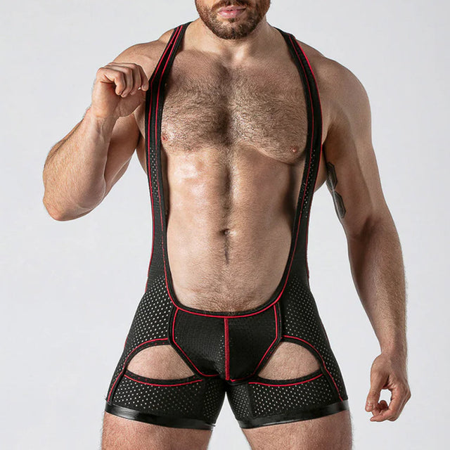 Locker Gear Zip Singlet Red