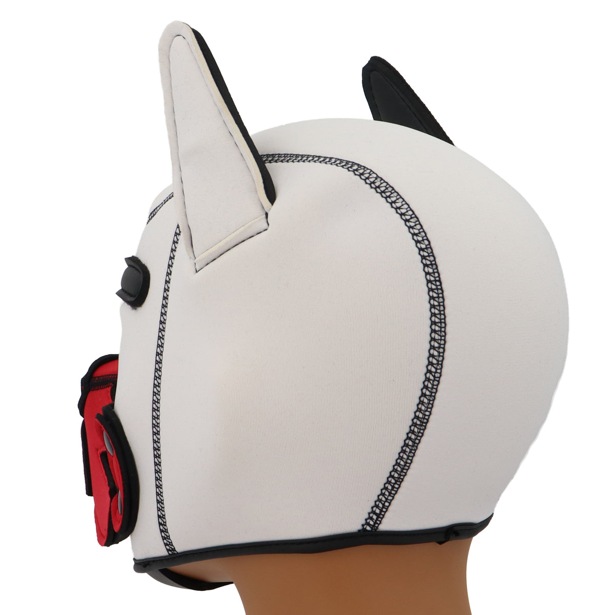 Growler Pup Hood White Red
