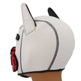 Growler Pup Hood White Red