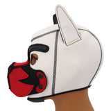 Growler Pup Hood White Red