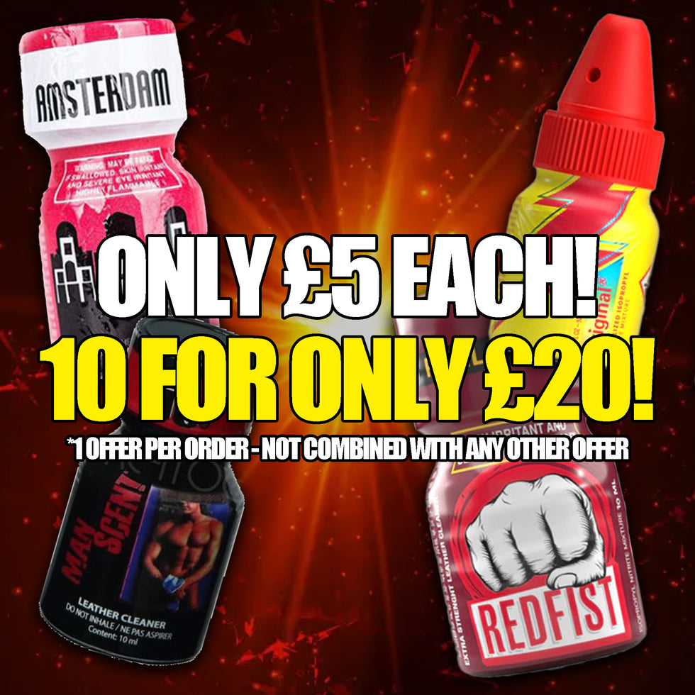 10 POPPERS OR LEATHER CLEANERS FOR £20