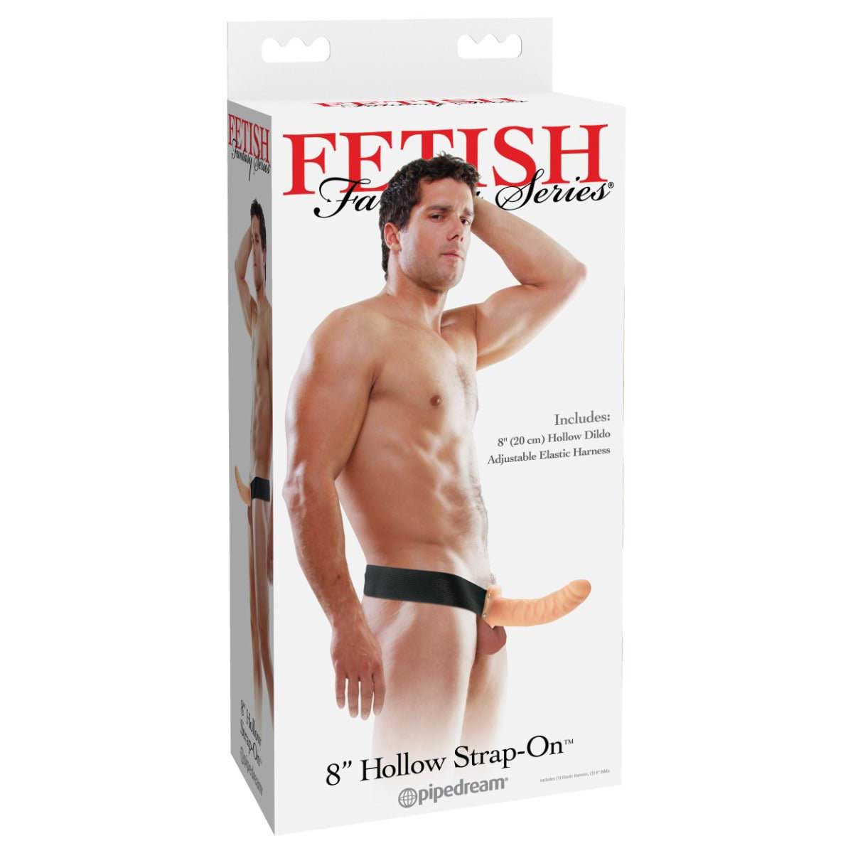 Pipedream Fetish Fantasy Extreme Hollow Strap On Dildo 8 Inch Light
