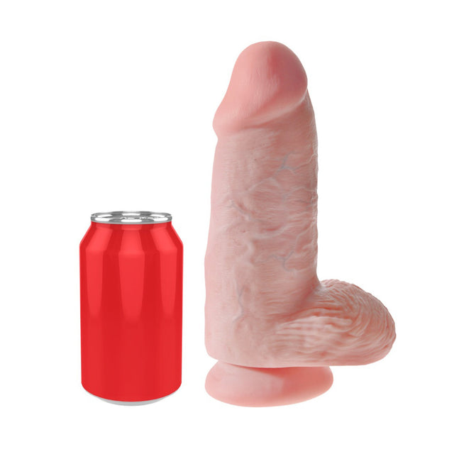 Pipedream King Cock Chubby 9 Inch Dildo with Balls Flesh