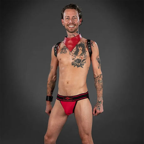Mr S Leather Bold Colour Jockstrap Red