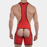 Barcode Berlin Backless Singlet Versos Red Black