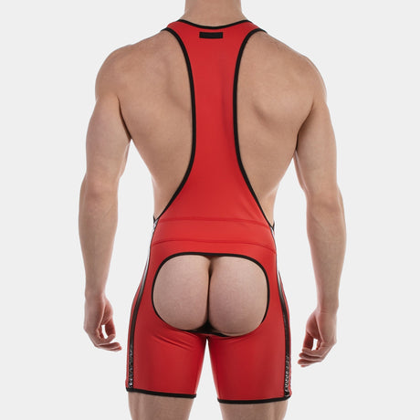 Barcode Berlin Backless Singlet Versos Red Black