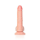 RealRock Curved Realistic Dildo with Balls 7 Inch Light
