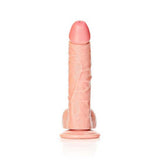 RealRock Curved Realistic Dildo with Balls 8 Inch Light