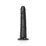 RealRock Slim Realistic Dildo 8 Inch Black