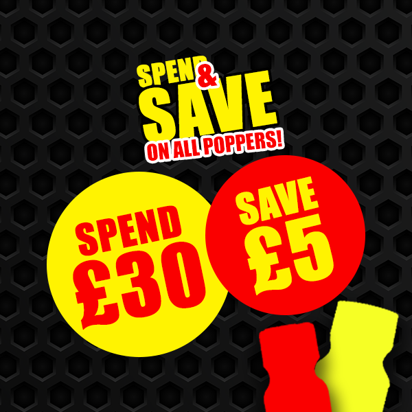 Spend and Save on All Poppers Spend £30 Save £5