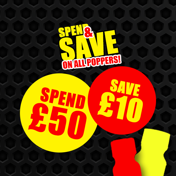 Spend and Save on All Poppers Spend £50 Save £10