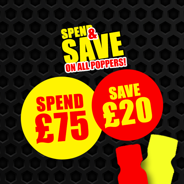 Spend and Save on All Poppers Spend £75 Save £20