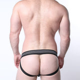Cellblock 13 Tight End 2 Inch Snap Up Shadow Jockstrap Black White