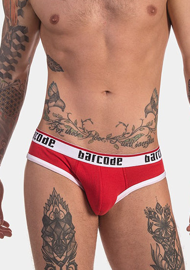 Barcode Berlin Backless Brief Maxime Red White