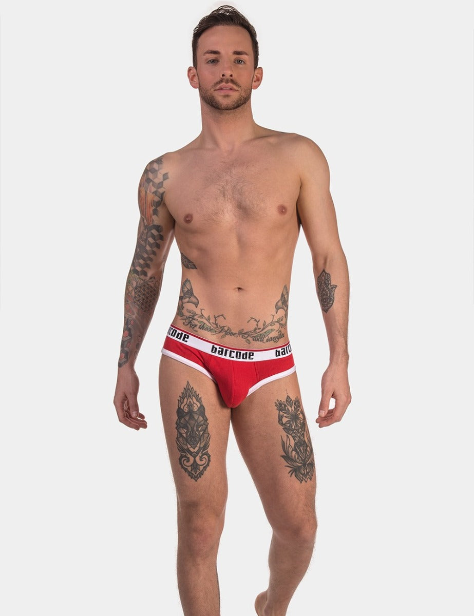 Barcode Berlin Backless Brief Maxime Red White