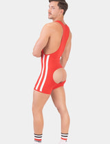 Barcode Berlin Backless Singlet Dastin Red White