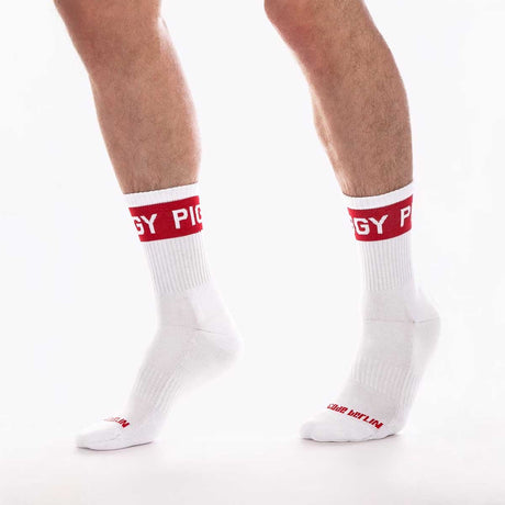 Barcode Berlin Fashion Half Socks Piggy White Red
