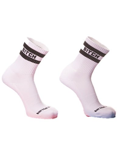 Barcode Berlin Fetish Half Socks Bitch White Black