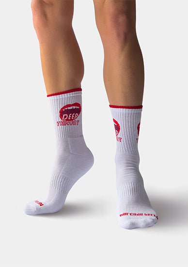 Barcode Berlin Fun Socks Deep Throat White Red