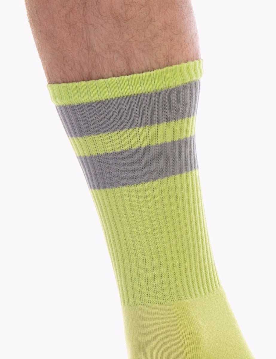 Barcode Berlin Gym Socks Neongreen Grey