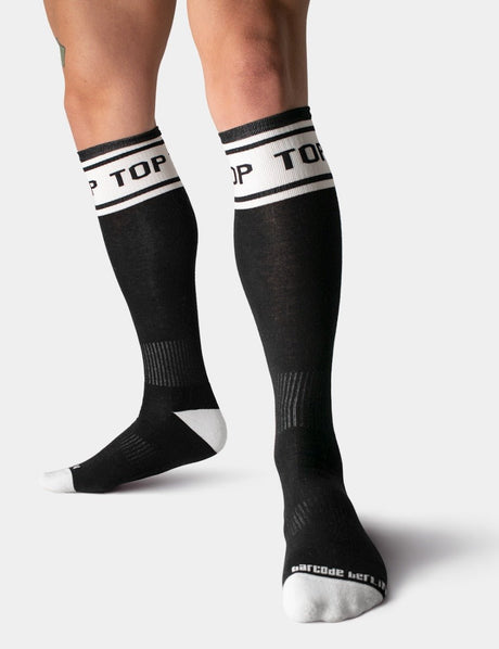 Barcode Berlin Identity Football Socks Top Black White