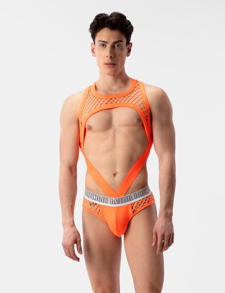 Barcode Berlin Mesh Brief Nursu White Neon Orange