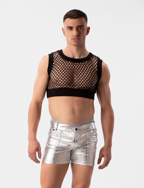 Barcode Berlin Mesh Crop Arman Black