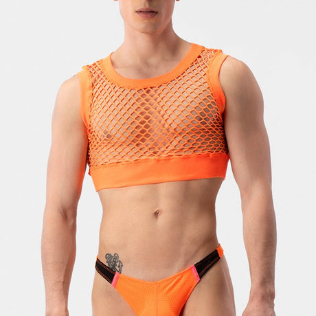 Barcode Berlin Mesh Crop Arman Neon Orange