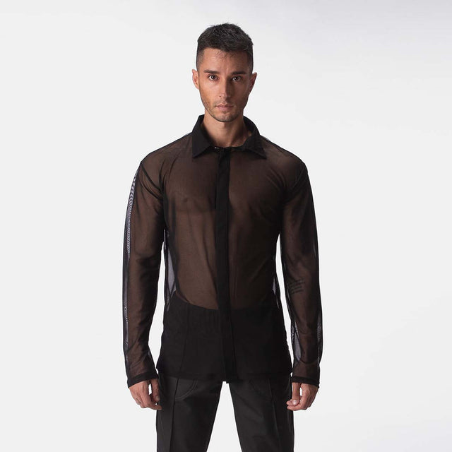 Barcode Berlin Mesh Shirt Tata Black - FETCH