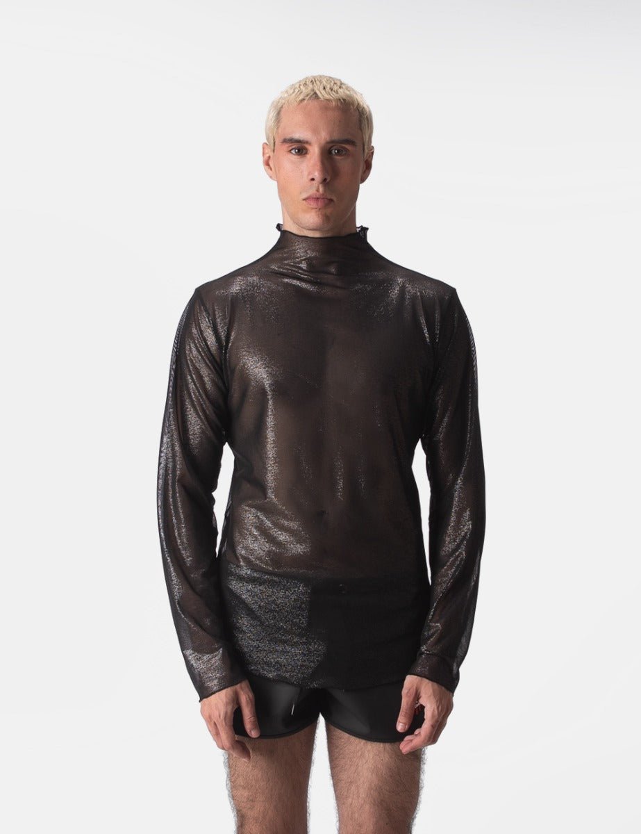 Barcode Berlin Mesh Turtle Neck Mazik Black