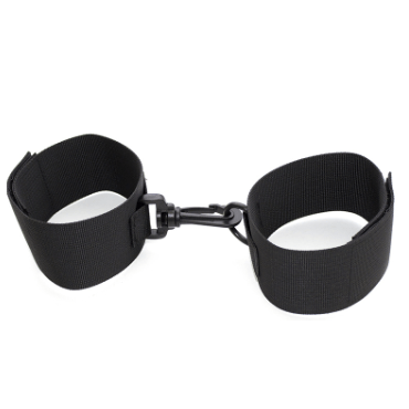 BASIXXX Nylon Wrist Restraints Black - FETCH