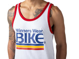 BIKE Logo Ringer Tank Top White Red