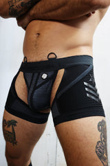 Breedwell Cockpit Chap Jock Black - FETCH